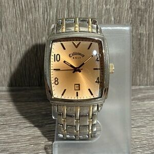 Vintage Two Tone Callaway Golf Stainless Steel Men’s Watch With New Battery